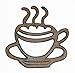Aunt Chris' Products - Heavy Cast Iron - Steamy Hot Coffee Trivet - Shaped Like A Tea Cup - Use Indoor Or Outdoors - Great Kitchen Accent For Hot Teapots Or Dishes!