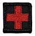 Medic Red Cross 1x1 inch Military Patch / Morale Patch - Black