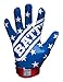 Battle All American Football Gloves – Ultra-Tack Sticky Palm Receivers Gloves – Pro-Style Receiver Gloves, Youth, Small, Multicolor (9398YS)