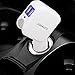 Elepower 10.5W Travel Charger with Foldable AC Wall / DC Plug and Dual Smart USB Ports Car Charger for iPad Air / Mini, iPhone 7 / 6s / 6 / Plus, Galaxy S/J Series, LG, Nexus, HTC and More-White