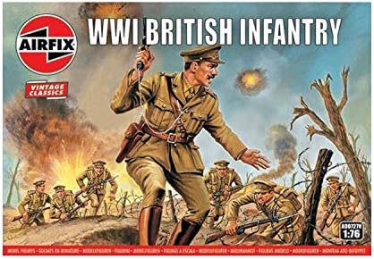 Hornby Airfix Classic Vintage Toy Model Soldier Play Set WW1 British Infantry 1:72