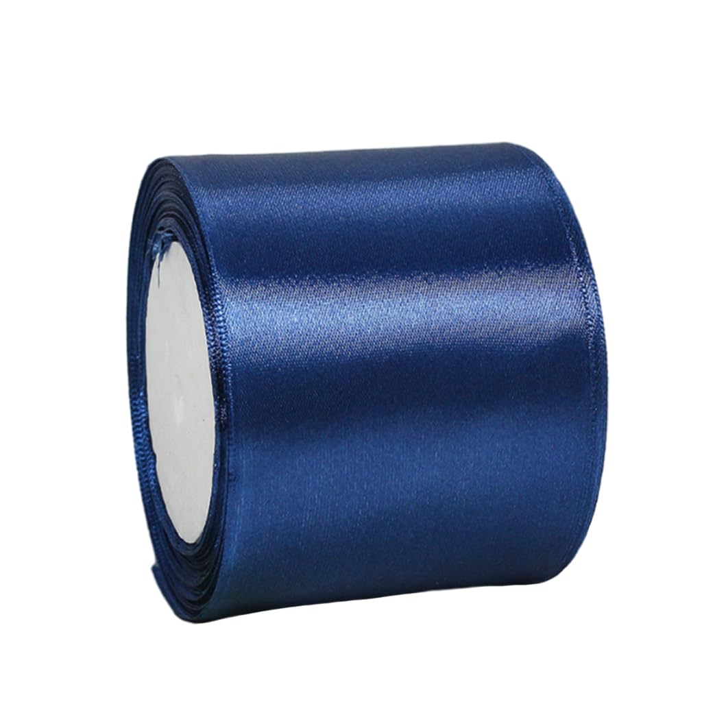 Wide Navy Blue Ribbon 100mm Satin Ribbons for Gift Wrapping,22m 3.9Inch Silk Thick Wrapping Ribbon Blue for Crafting,Union Jack British,Wedding Car,Bouquets,Party,Cake Decorations