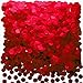 Red Foil Metallic Round Table Scatter Decor - Circle Dots Mylar Confetti for Wedding, Bachelorette, Valentine's, Mother's Day, Baby Shower & Birthday Parties - 60g