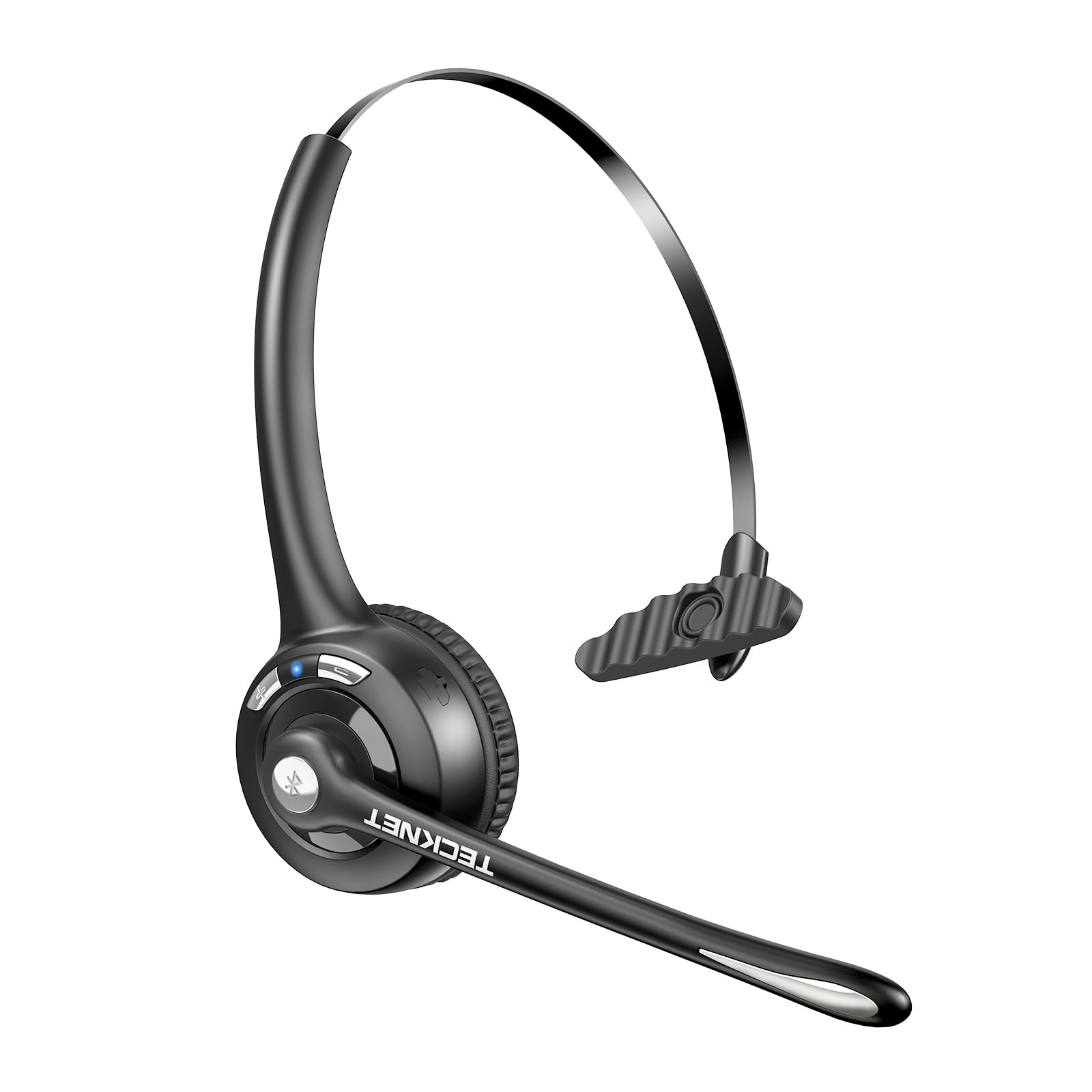 View 1 of TECKNET Bluetooth Headphones Over Ear, 65 Hours Playtime and 3 EQ Modes Wireless Headphones with Microphone, Memory Foam Ear Cups, Hi-Res Audio, Deep Bassfor Home Travel Office Laptop PC Cellphone