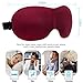 YIVIEW Sleep Mask Pack of 3, Lightweight & Comfortable Super Soft Large Adjustable 3D Contoured Eye Masks for Sleeping, Travel, Shift Work, Naps, Night Blindfold Eyeshade for Men Women, Black/Blue/Red
