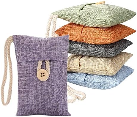 LGXANTT Natural Air Purifying Bamboo Charcoal Deodorizer Bag - Most Effective Odor Remove - Portable Air Freshener for Fridge, Freezers, Closet, Car &amp; Shoes (100g X 4 Pack)