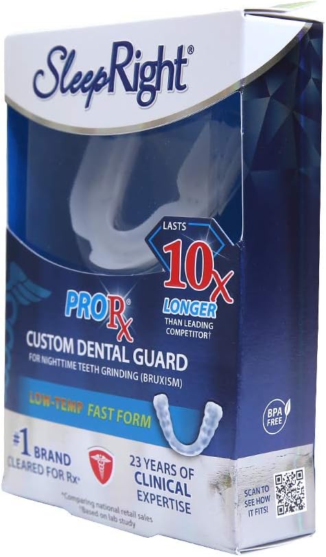SleepRight ProRx Custom Fit Dental Guard - Helps with Teeth Grinding, Clenching and Bruxism - Provides Maximum Protection: Health & Personal Care
