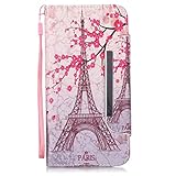 GBSELL Magnetic Flip Leather Card Holder Stand Case Cover For iPhone 6/6s Plus 5.5 (Eiffel Tower D)