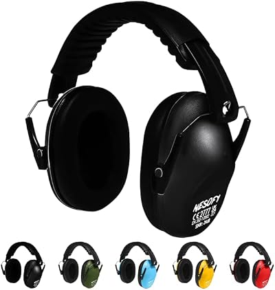 Nesofy Ear Defenders Kids 26dB Noise Cancelling Adjustable Foldable Headband