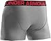 Under Armour Men's Original Series 3” Boxerjock, True Gray Heather (025)/Red, Medium