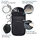 Car Key Fob RFID Signal Blocking Bag, Faraday Bag, Antitheft Car Key Pouch with Stainless Steel Hanging Ring