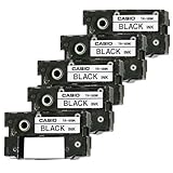 5 Casio TR-18BK Black Ink Ribbon TR18BK for CW50, CW75, CW100, E60, K85