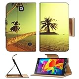 Samsung Galaxy Tab 4 7.0 Inch Flip Pu Leather Wallet Case Serenity beach IMAGE 34091268 by MSD Customized Premium