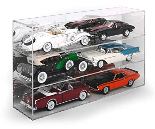 6 Car Acrylic Display Show Case for 1/18 Scale Models by Autoworld AWDC015