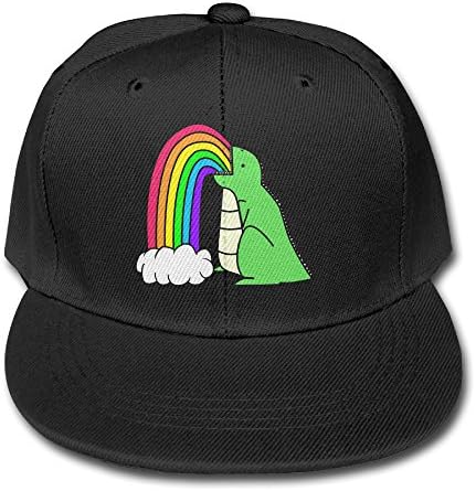 Liaobu Rainbow Dinosaur Kid Baseball Hats Black