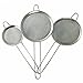 Lu Cucina Han-D Fine Tea Mesh Strainer, Food Safe Stainless Colander Sieve for Vegetables, Flour & Rice, Set of 3 Strainers