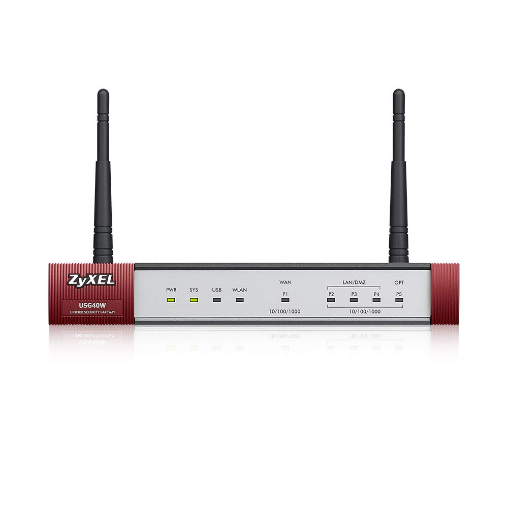 Zyxel ZyWALL 400 Mbps Wireless AC UTM Firewalll, recommended for up to 25 users - Includes 1-Year UTM Services Bundle [USG40W-EU0102F]