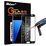 S6 Edge Plus Screen Protector,Dokpav Ultra Slim Samsung Galaxy S6 Edge Plus Tempered Glass Full Screen Protector, Protective Film Anti-scratch Anti-fingerprint - Black
