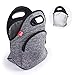 Waterproof Insulated Lunch Bag Grey Lunch Bags for Women and Men Reusable thermal Neoprene lunch cooler tote with Big Pockets