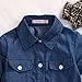 Cute Baby Boy Girl Blue Jean Shirt +Leopard Print Short Skirt+ Headband Outfits Set (6-12 Months, Blue+Leopard Print)