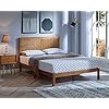 MUSEHOMEINC Solid Wood Platform Bed Deluxe Unique Style Design with Headboard, Full