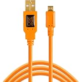 Tether Tools TetherPro USB 2.0 to USB Micro-B 5-Pin Cable | For Fast Transfer Between Camera and Computer | High Visibility Orange | Fast Reliable Data Transfer | 1-Year Cable Warranty