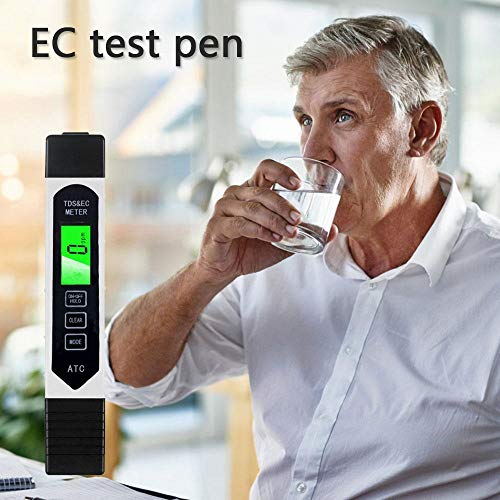Womdee Tds Ez Water Quality Tester, Professional 3-in-1 TDS, Temperature and EC Meter with Carrying Case, 0-9999ppm, Ideal ppm Meter for Drinking Water, Aquariums and More - Thumbnail 6
