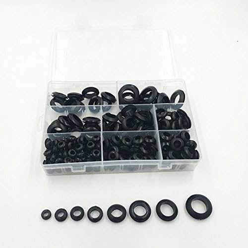 Ohaha 250pcs Rubber Grommet Assortment Wiring Coil Wire Gasket M6/ M8 / M10 / M12/ M14 / M16 / M18/ M20