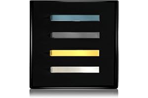 Roctee 4pcs Skinny Tie Clips for Men 1.69 Inch, Black Blue Gold Silver Tie Clip Tie Bar Tie Bars Pins Clasps Set for Regular Ties Skinny Ties with Box