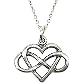 KEVIN N ANNA Sterling Silver Petite Infinity Heart Charm Necklace, 18"