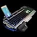 PK-900 RGB Colorful Backlight Gaming Keyboard Mechanical Feeling 104 Keys Waterproof ABS Material Keyboard for PC Laptop (Silver)thumb 1