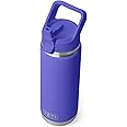 YETI Rambler 26 oz Bottle, Vacuum Insulated, Stainless Steel with Color Matching Straw Cap