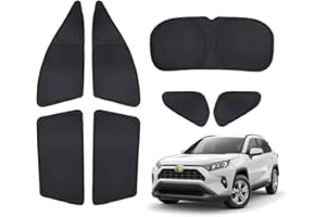 T TGBROS Privacy Sunshade Custom Fit for 2019-2023 2024 Toyota RAV4 Accessories Side Rear Window Full Set Car Sun Shades Foldable Blocks UV Rays Keep Your Vehicle Cool 7PCS