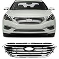 PIT66 Grille, Compatible with Sonata Sedan 2015 2016 2.0L 2.4L- 104-60230D, HY1200174