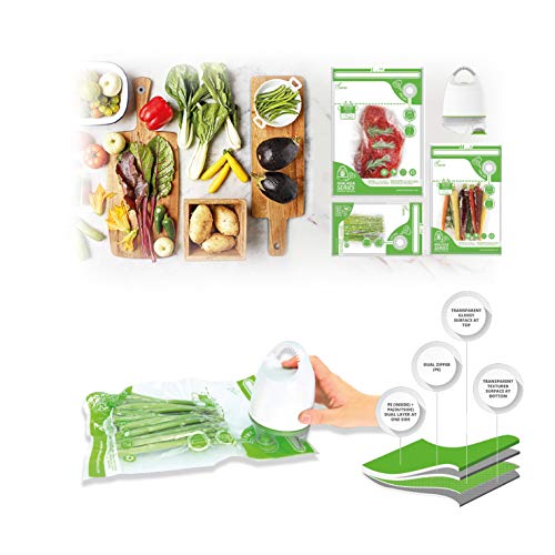 image for FOSA Reusable Vacuum Food Storage Bags Sous Vide Bag 3 Sizes (Combo pa