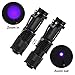 Black Light Flashlight, Zoomable Ultraviolet Flashlight, Scorpion UV flashlight, 395 nM Handheld Blacklight Detector for Spot Carpet Pet Dog Urine Detection Light, Stains and Bed Bug - 2 Pack