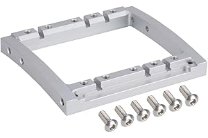 YSKMLOLP SCX10 II Servo Mount Bracket,LCG Frame Bumper Mounts,Steering,Winch Dual Servo Mounts for 1/10 RC Rigs Crawler Capra SCX10 II Axle Comp TGH Rails LCG Chassis Kit Upgrade Part (Silver)