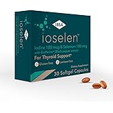Ioselen - Thyroid Support Supplement – 100 mcg Selenium, 100 mcg Iodine, 5mg BioPerine - 30 Soft-Gel Caps for Increased Bioavailability and Absorption - Gluten-Free, Lactose-Free, Sugar-Free, Non-GMO