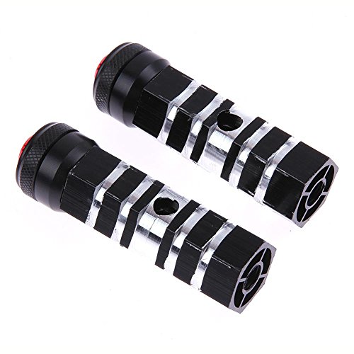 Domybest LED Safety Light MTB Bike Bicycle Pedal Front Rear Axle Foot Pegs Footrest - Thumbnail 4