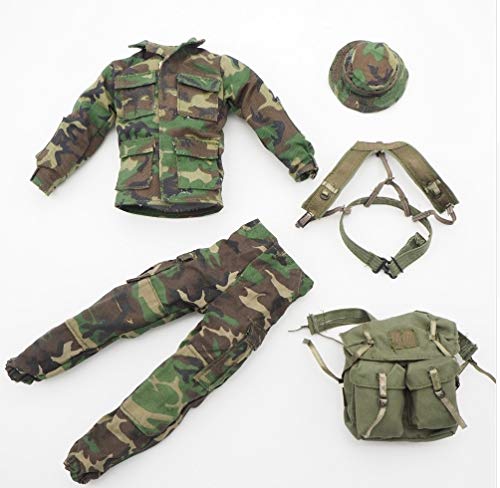 1/6 Scale Clothes Soldier Uniforms Back Pack Set for 12" Male Military Action Figure Body Cloth for Doll - Thumbnail 3