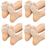 HONOW Women's Cotton Half Toeless Socks Wicking Casual (Pack of 4)