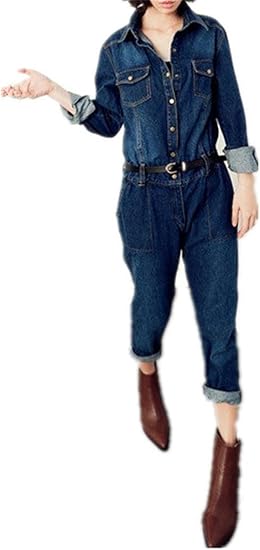 denim overalls long sleeves