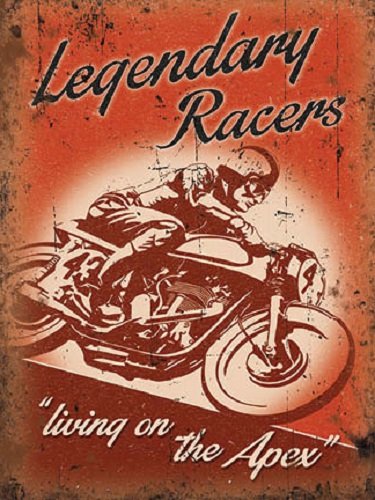 Legendary Racers Retro cartel acero