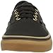 Vans Unisex Authentic Black/Rubber Skate Shoe Mens 7.5, Womens 9