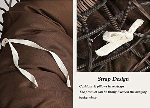 CanKun Hängesessel Kissen, Schaukel Hängendes Ei Rattan Stuhl Kissen 100% Baumwolle Hängesessel Indoor Kissen Waschbar… – Bild 7