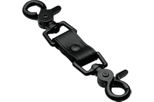 Perfect Fit Shield Wallets Short Anti Sway Strap for Firefighter Radio Strap Black Leather, Shorter Firefighter Radio Strap with Black Hardware