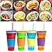 ELEGIANT 500ml 2in1 Travel Snack Drink Cup Bottle Container Lid Straw for Adult Kids Cinema sport