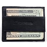 Alpine Swiss Money Clip Genuine Leather Super Thin Slim Cash Strap Wallet
