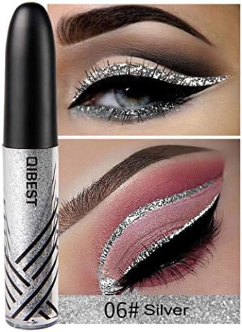 Ourhomer💕 QIBEST Waterproof Long Lasting Metallic Shiny Smoky Eyes Beauty Eyeshadow Glitter Liquid Eyeliner