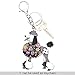 Poodle Gifts Jewelry for Dog Lovers Enamel Pets Dog Pendants Necklace Women's Keyring Design